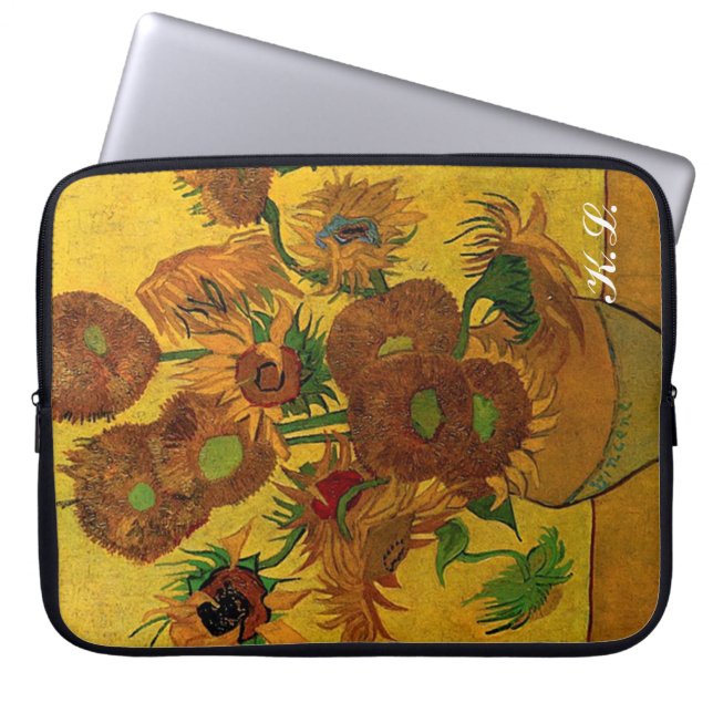 Vincent van Gogh,Sunblommor Laptop Fodral (Framsidan)