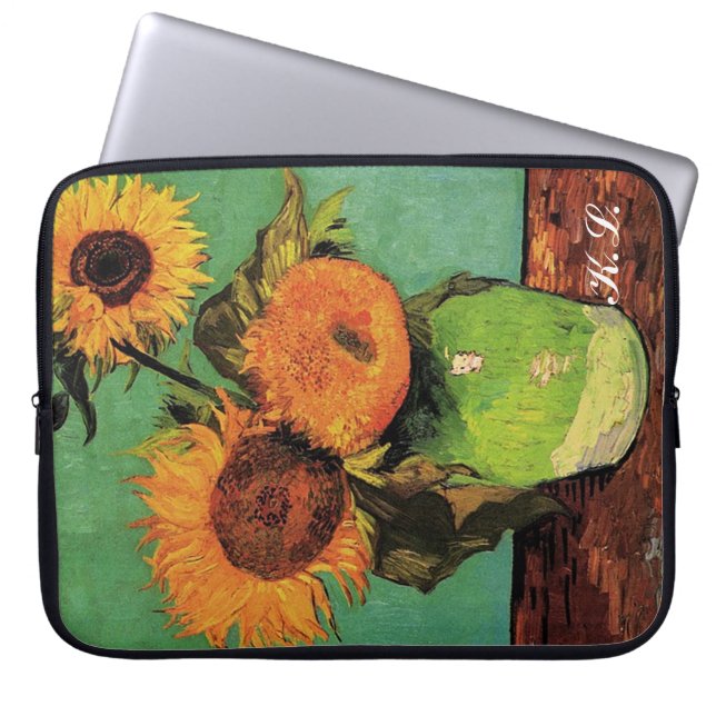 Vincent van Gogh,Sunblommor Laptop Sleeve (Framsidan)