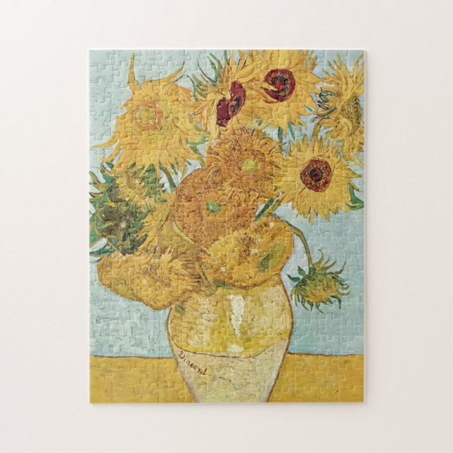 Vincent Van Gogh Sunblommor Pussel (Vertikal)