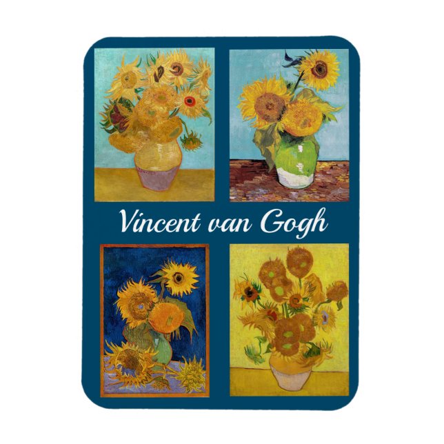 Vincent Van Gogh Sunblommor Serie Magnet (Vertikal)