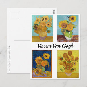 Vincent Van Gogh Sunblommor Serie Vykort