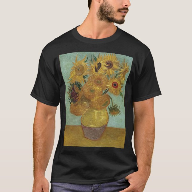 Vincent Van Gogh - Sunblommor T Shirt (Framsida)