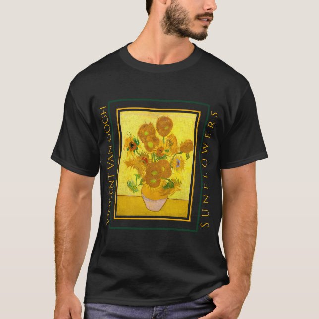 VINCENT VAN GOGH SUNFLOWES T SHIRT (Framsida)