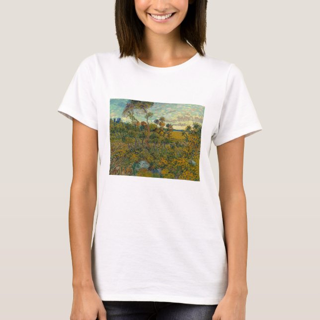 Vincent Van Gogh, Sunset at Montmajour T Shirt (Framsida)