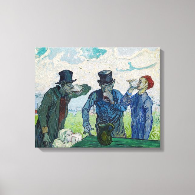 Vincent van Gogh - Supdrickarna, efter Daumier Canvastryck (Framsida)