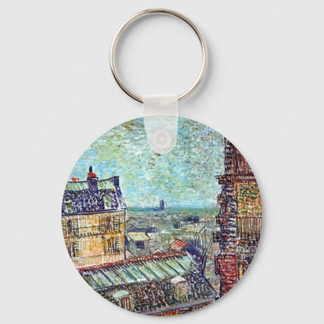 Vincent Van Gogh - Synen på Paris Pointillism Art Nyckelring (Framsida)