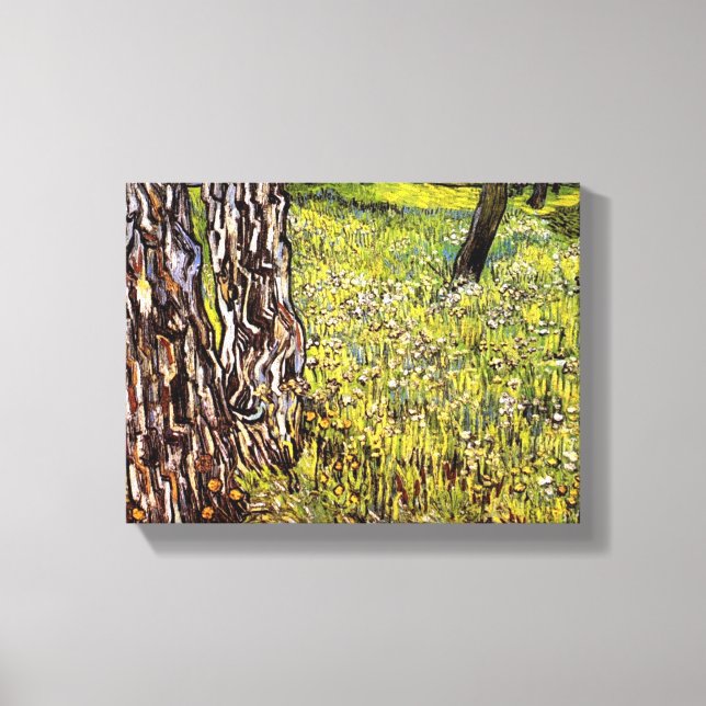 Vincent Van Gogh - Tall och maskrosor Canvastryck (Framsida)