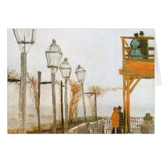 Vincent van Gogh - Terrace and Observation Deck Hälsningskort (Framsidan Horizontal)