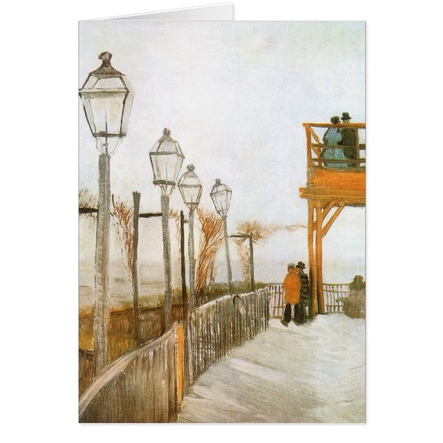 Vincent van Gogh - Terrace and Observation Deck Hälsningskort (Framsidan)