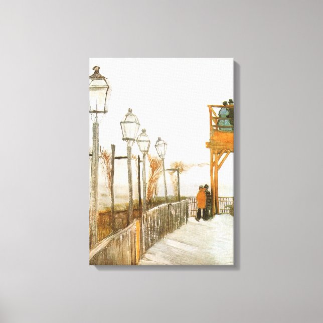 Vincent van Gogh - Terrass och utsiktsdäck Canvastryck (Framsida)