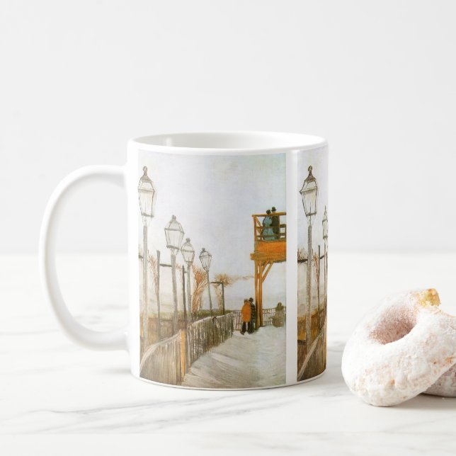 Vincent van Gogh - Terrass och utsiktsplattform Kaffemugg (Med munk)