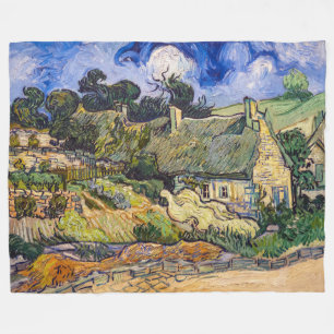 Vincent Van Gogh - Thatched Cottages i Cordeville Fleecefilt