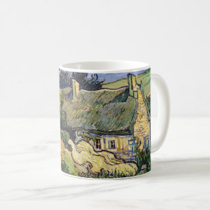 Vincent Van Gogh - Thatched Cottages i Cordeville Kaffemugg