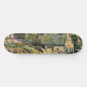 Vincent Van Gogh - Thatched Cottages i Cordeville Mini Skateboard Bräda 18,5 Cm