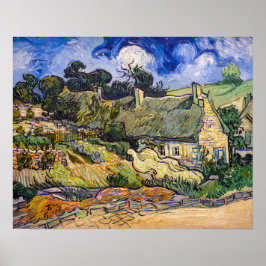 Vincent Van Gogh - Thatched Cottages i Cordeville Poster