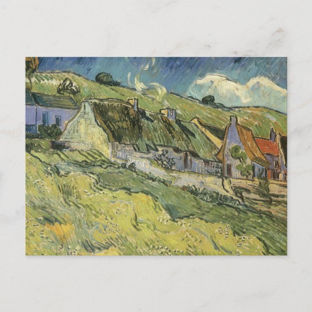 Vincent van Gogh - Thatched Cottages Vykort (Framsida)