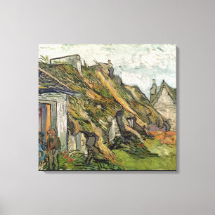 Vincent Van Gogh   Thatched stugor i Chaponval Canvastryck