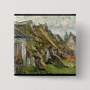 Vincent Van Gogh Thatched stugor i Chaponval Knapp
