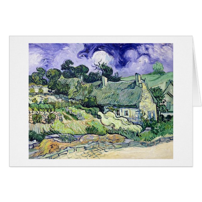 Vincent Van Gogh | Thatched stugor på Cordeville Hälsningskort (Framsidan Horizontal)