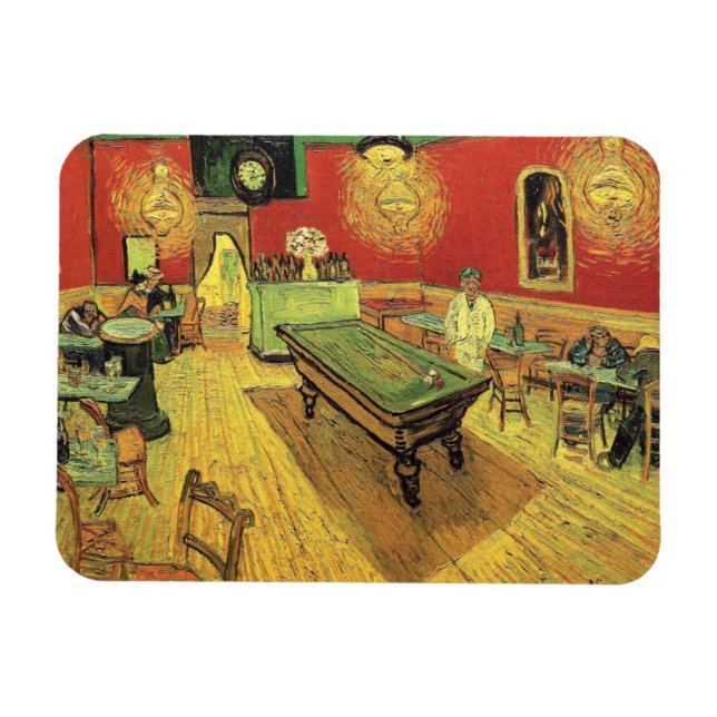 Vincent Van Gogh - The Night Cafe Fine Art Magnet (Horisontell)