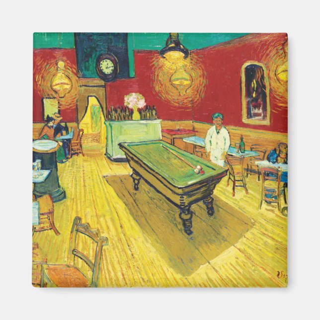Vincent Van Gogh The Night Cafe (Le café de nuit) Magnet (Framsidan)