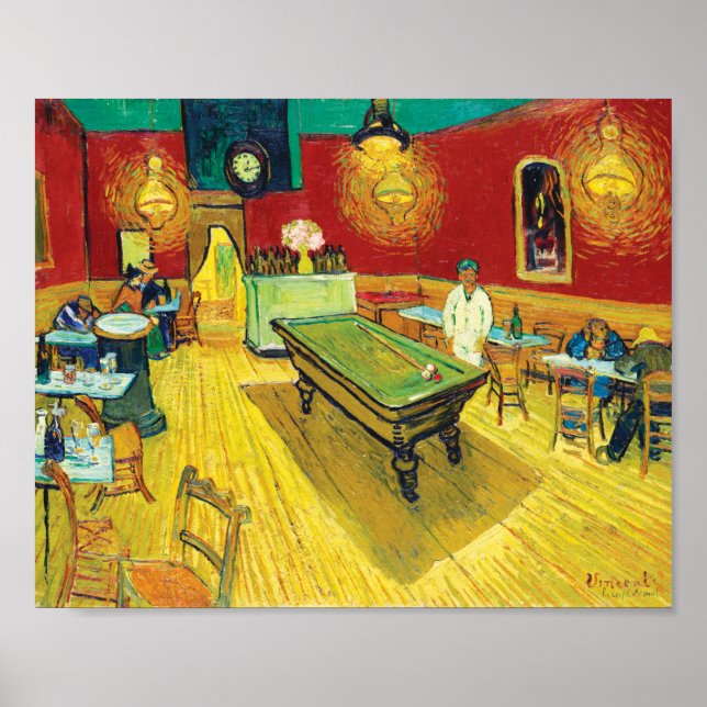 Vincent Van Gogh The Night Cafe (Le café de nuit) Poster (Framsidan)