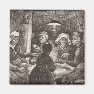 Vincent Van Gogh The Potato Eaters litografi Magnet