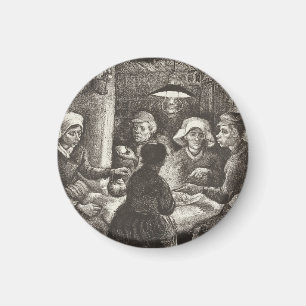 Vincent Van Gogh The Potato Eaters litografi Magnet