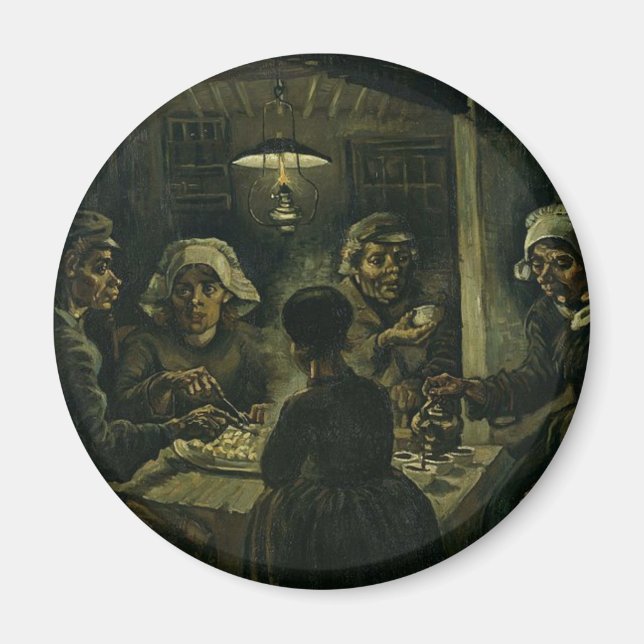 Vincent Van Gogh The Potato Eaters Painting. Konst Magnet (Framsidan)