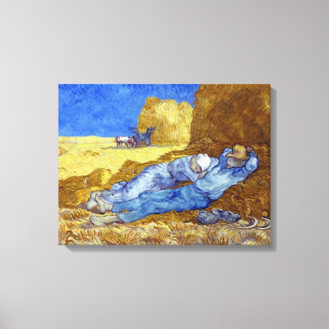 Vincent van Gogh The Siesta (efter Millet) Canvastryck (Framsida)