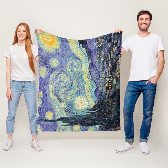 Vincent Van Gogh the Starry Night Fleecefilt (På plats)