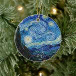 Vincent Van Gogh the Starry Night Julgransprydnad Keramik<br><div class="desc">Vincent Van Gogh är Starry Natt Detail</div>