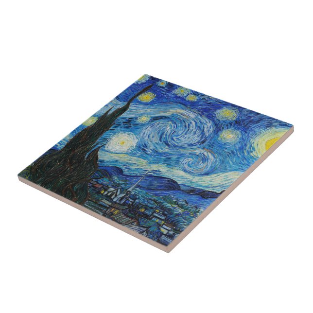 Vincent Van Gogh the Starry Night Kakelplatta (Sidan)