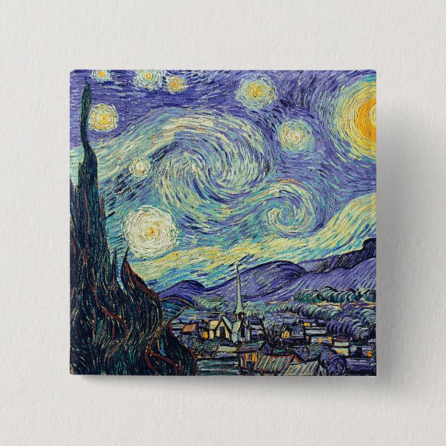 Vincent Van Gogh the Starry Night Knapp (Framsida)