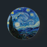 Vincent Van Gogh the Starry Night Knapp<br><div class="desc">Vincent Van Gogh är Starry Natt Detail</div>
