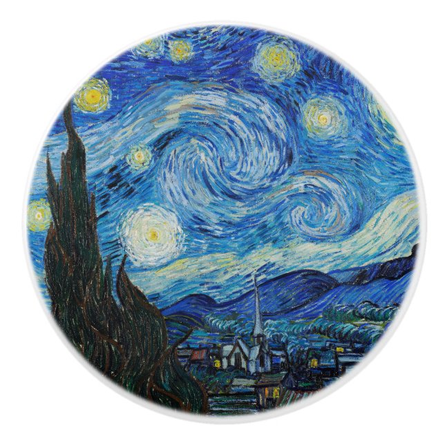 Vincent Van Gogh the Starry Night Knopp (Framsidan)