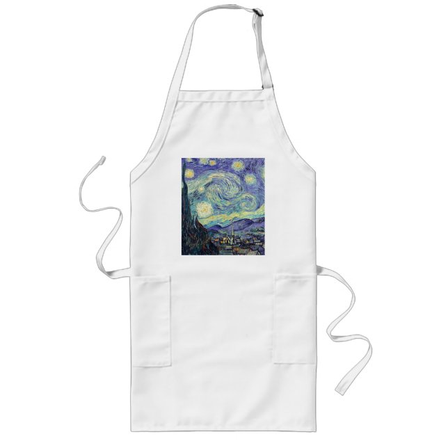 Vincent Van Gogh the Starry Night Långt Förkläde (Framsidan)