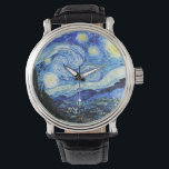 Vincent Van Gogh, The Starry Night painting Armbandsur<br><div class="desc">The Starry Night (Dutch: De sterrennacht) is an oil-on-canvas painting by the Dutch Post-Impressionist painter Vincent van Gogh. Painted in June 1889.</div>