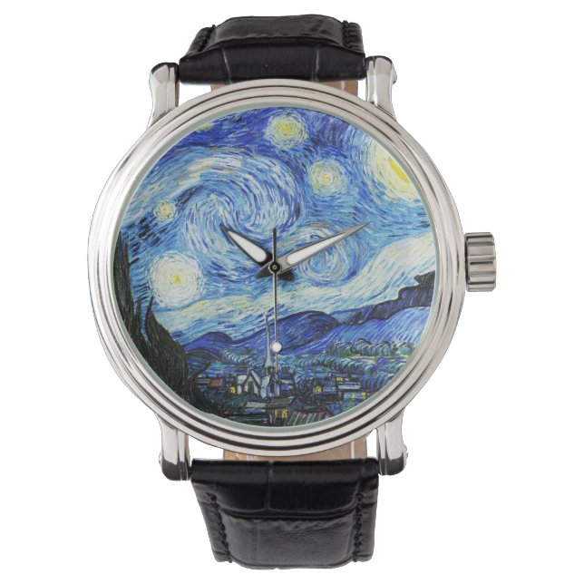 Vincent Van Gogh, The Starry Night painting Armbandsur (Framsida)