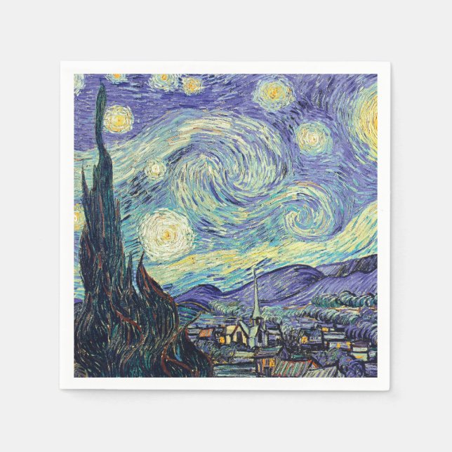 Vincent Van Gogh the Starry Night Pappersservett (Framsidan)