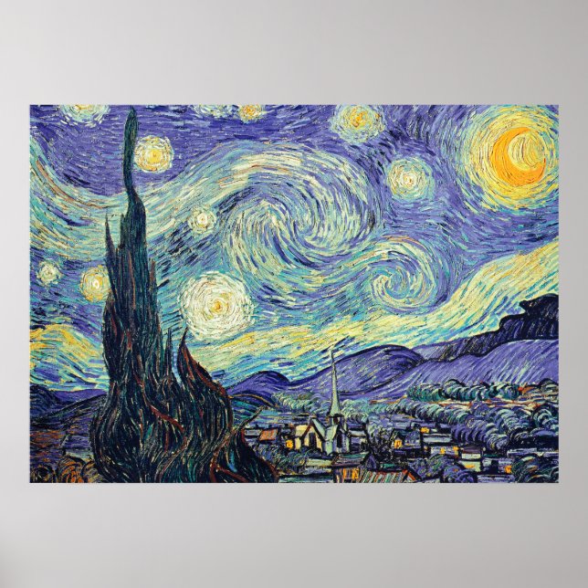 Vincent Van Gogh the Starry Night Poster (Framsidan)