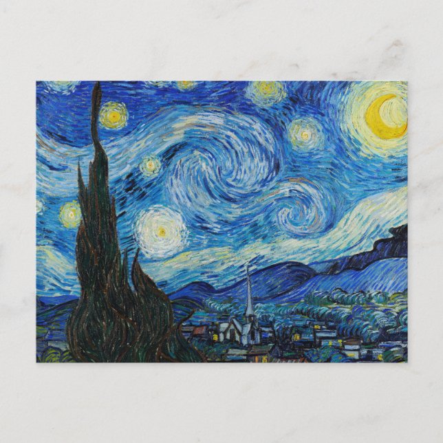 Vincent Van Gogh the Starry Night Vykort (Framsida)