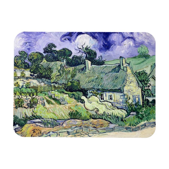 Vincent van Gogh | Tofferstugor i Cordeville Magnet (Horisontell)