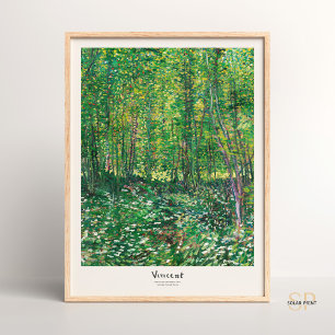 Vincent van Gogh Träd och Undergrowth Art Print Poster