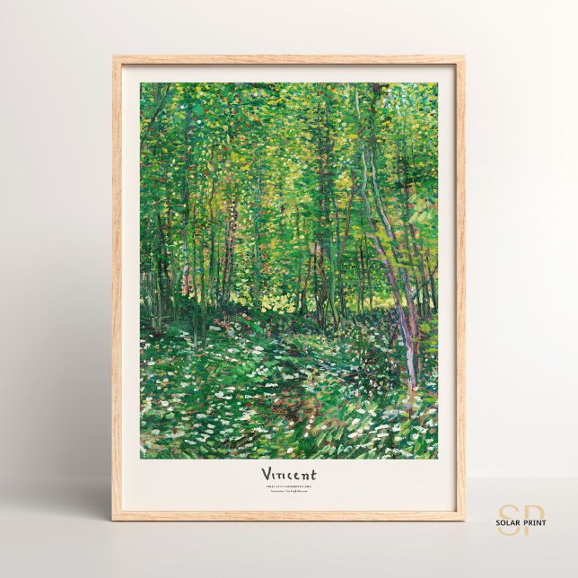Vincent van Gogh Träd och Undergrowth Art Print Poster (Skapare uppladdad)