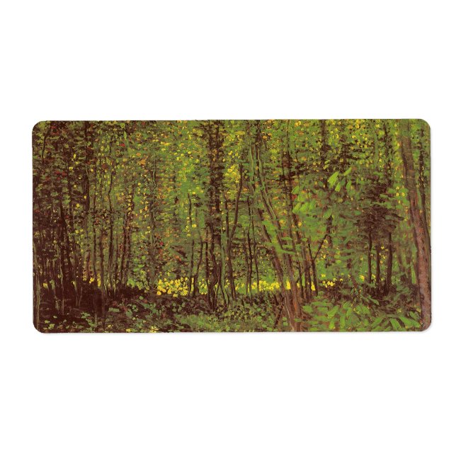 Vincent van Gogh - Träd och Undergrowth Fraktsedel (Framsidan)