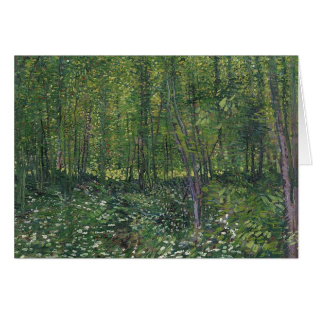 Vincent van Gogh - Träd och Undergrowth Hälsningskort (Framsidan Horizontal)
