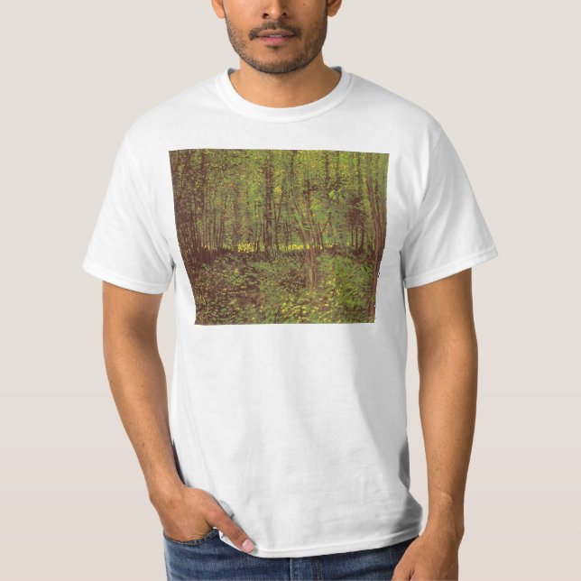 Vincent van Gogh - Träd och Undergrowth T-shirt (Framsida)
