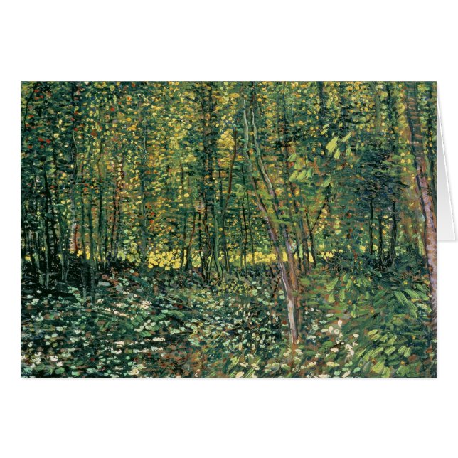 Vincent van Gogh | Träd och undertillväxt, 1887 Hälsningskort (Framsidan Horizontal)