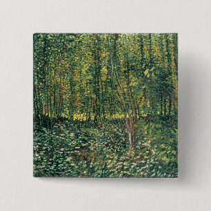 Vincent van Gogh Träd och undertillväxt, 1887 Knapp